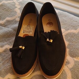 Diba Women's Black Tassel Loafers, All Man Made Material, Black, Never Worn
